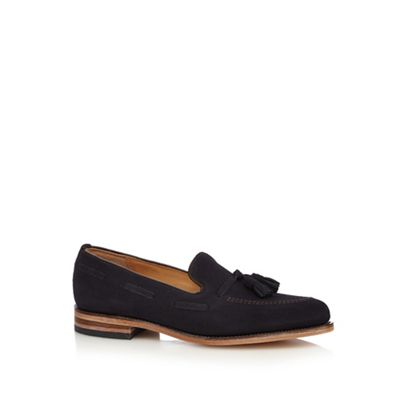 Loake Navy suede loafers